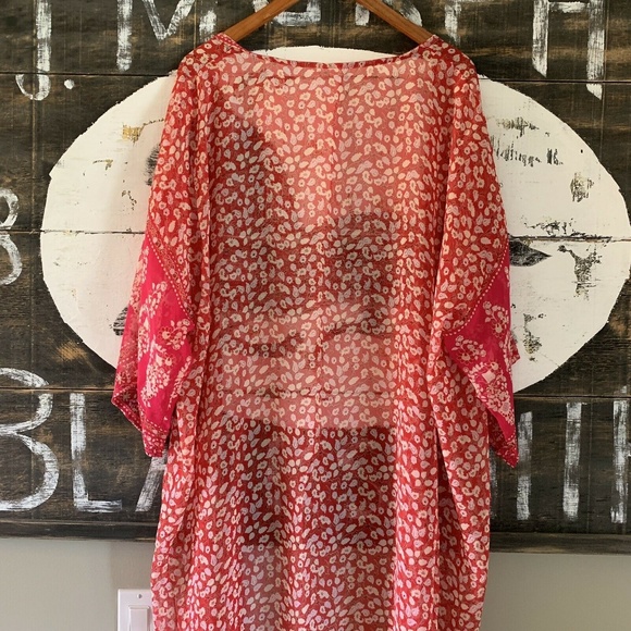 Boutique Chiffon Floral Kimono Duster Maxi Jacket - Picture 4 of 8